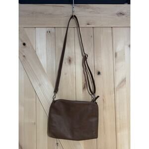 Joy Susan | Brown Vegan Leather Cross Body Purse